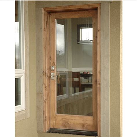 Knotty Alder Full Lite Satin Glass Exterior Door Exterior Doors With