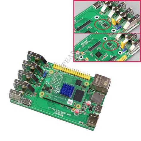 Raspberry Pi Cm Io Expansion Board Pcie To Usb Board For Raspberry Pi Compute Module
