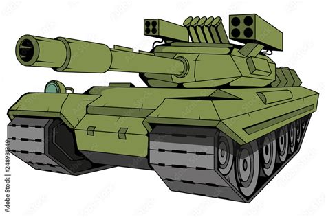 Battle Tank Vector Vector Graphic To Design Stock Vector Adobe Stock