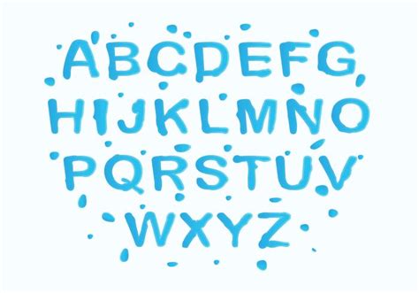 Download Vector Water Font Alphabet Free Vector Vectorpicker