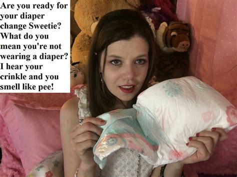 Pin By James Lockard On My Kind Of Girl Humiliation Captions Diaper Babe Diaper Captions