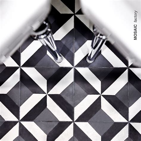 Black White And Grey Bathroom Tiles Mosaic Factory Patterned Floor
