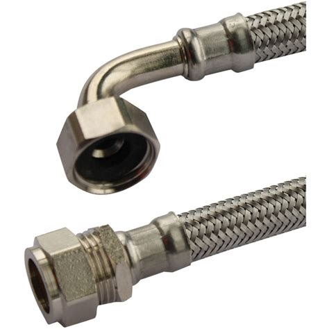 Flexible Tap Connector 15mm X ½ X 500mm With Comp Elbow Selco