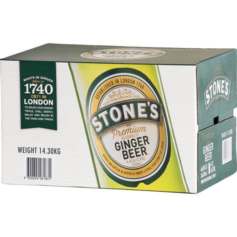 Stones Ginger Beer Bottles 330ml X 24 Case Woolworths