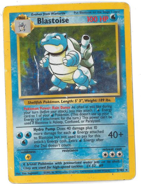 A subreddit for fans and players of the pokémon trading card game! Pokemon Base Set 1 Single Blastoise - HEAVY PLAY (HP) | DA Card World