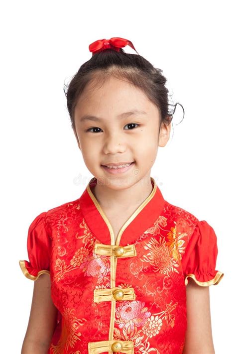 Asian Girl In Chinese Cheongsam Dress Stock Photo Image Of Cute