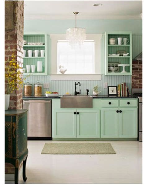 Then you will be asked to select your kitchen cabinets box construction and begin adding items to your shopping cart. Love the mint green | Green kitchen cabinets, Kitchen remodel, Fresh kitchen