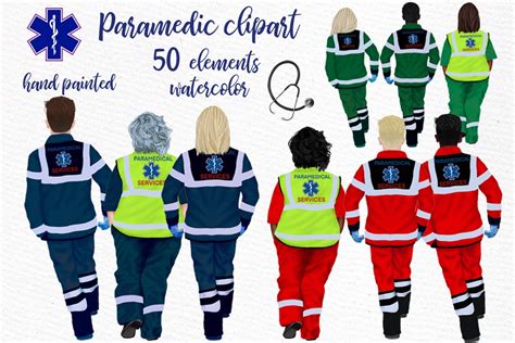Paramedic Clipart First Responders Healthcare Illustrations