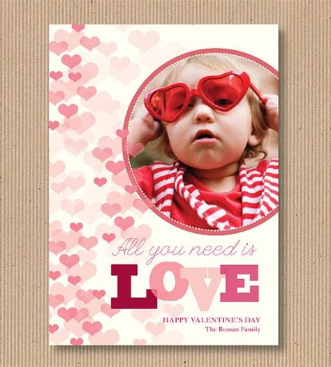 Custom Valentines Day Photo Card 5x7 Print Your Own Etsy Custom