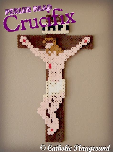 Perler Bead Crucifix Pattern Catholic Playground
