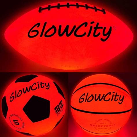 Glowcity Glow In The Dark Light Up Led Balls 3 Pack Of Official Size