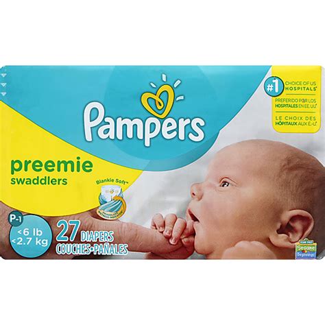 Pampers Swaddlers Preemie Diapers Size P 1 27 Count Diapers And Training Pants Sun Fresh