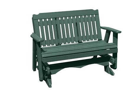 Outdoor Furniture Poly Lumber Patio Porch Logan 4 Ft Glider Amish