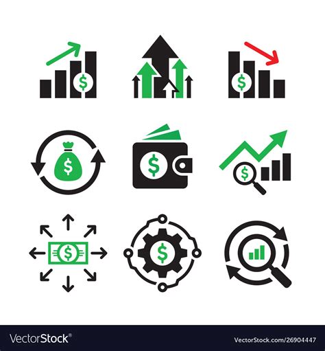 Business Finance Investment Concept Web Icons Vector Image