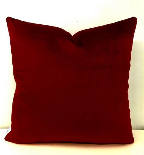 Dark Red Velvet Pillow Cover Red Pillows Velvet Pillows Etsy