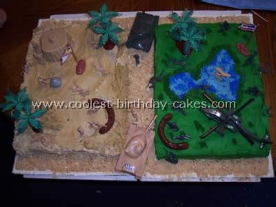 I ended up putting a black profile of a deer head on the top of the cake. 190+ Coolest Homemade Military Theme Cakes