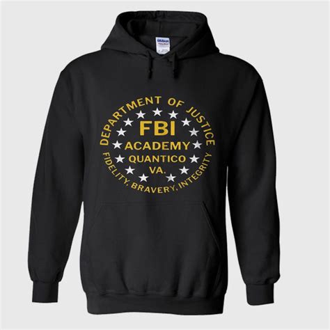 Fbi Academy Quantico Va Department Of Justice Hoodie