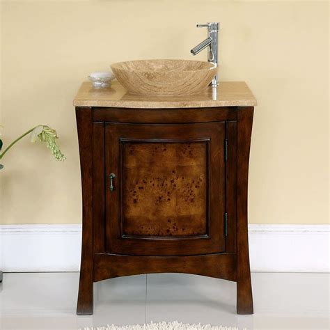 We have been in business since 2001 and have hundreds of satisfied customers. Shop Silkroad Exclusive Vanessa Red Chestnut Vessel Single Sink Bathroom Vanity with Travertine ...