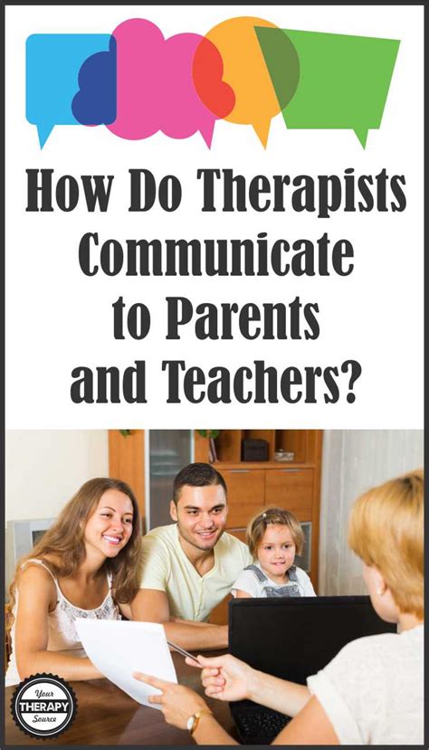 How Do Therapists Communicate To Parents And Teachers Your Therapy