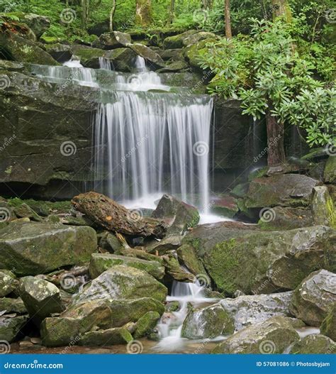 Waterfall On Rainbow Falls Trail Great Smoky Mountains National Park