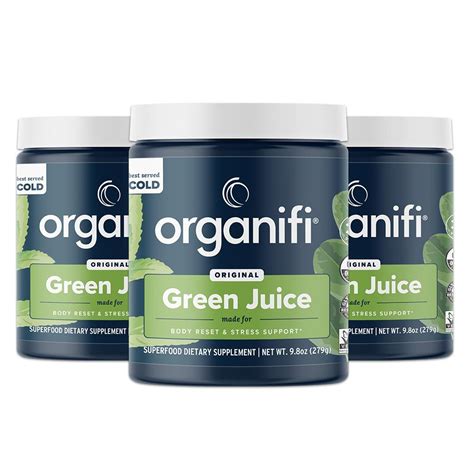 3 Bottles Of Organifi Green Juice