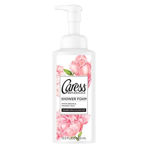 Caress Botanicals Shower Foam For A Smooth And Light Cleaning White