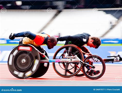 Athletes On Wheelchairs Racing Editorial Photography Image Of