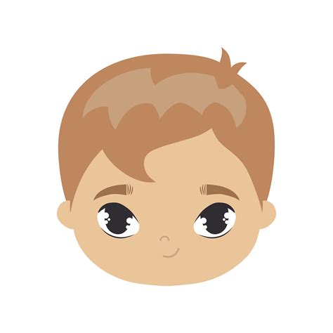 Head Of Cute Little Boy Avatar Character 652388 Vector Art At Vecteezy