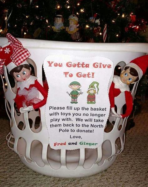 elf donation basket noel christmas christmas magic christmas crafts christmas decorations