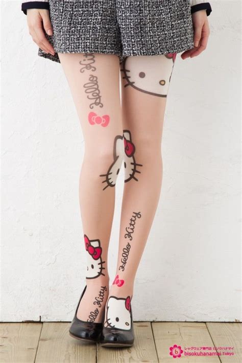 Hello Kitty 80d Tattoo Tights Pantihose Panty Stocking Socks Sanrio Japan Z3032 Sanriojapan
