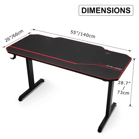 Gtracing Gaming Desk55 Inch Gaming Table With Detachable Mouse Pad