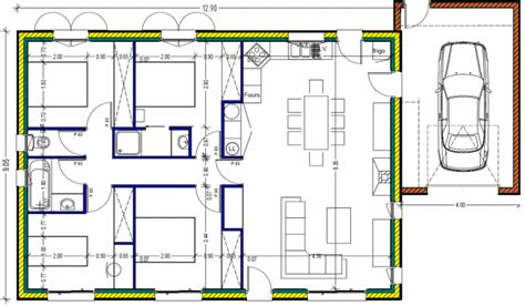 Le prix de pose du placo ba13 varie de 18€ à 35€ par m², celui du placo phonique de 25€ à 45€ par m² et celui du placo hydrofuge de 20€ à 40€ par m². maison plain pied 100m2