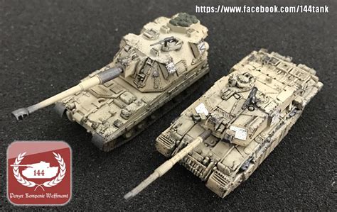 10mm Wargaming As90 And Challenger 2 From 1144 Tank