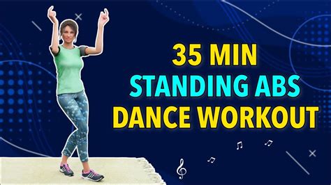 35 min standing abs cardio dance workout youtube