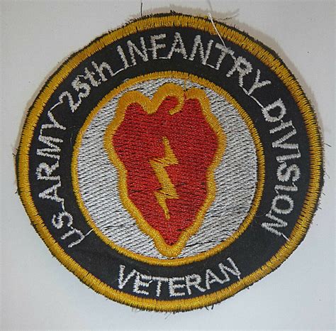 Cu Chi Veteran Patch Us Army 25th Infantry Division Vietnam War