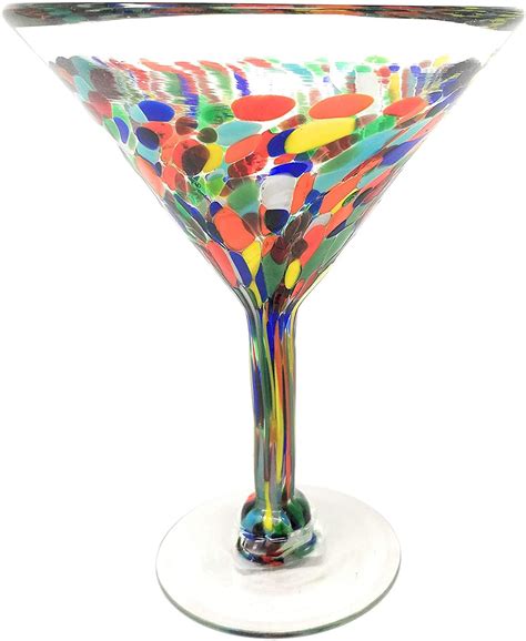 Confetti Carmen Design Modern Margarita Glasses Martini Style Set