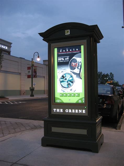 Outdoor Digital Signage Directory Kiosk Installed In Heart Of Downtown