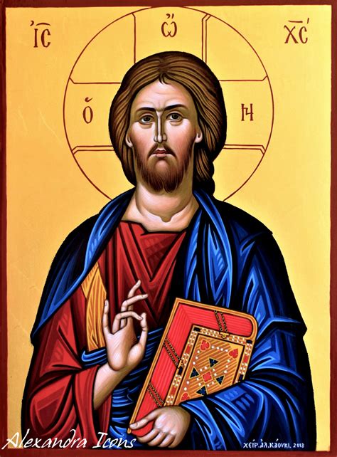 christ pantocrator alexandra icons byzantin art