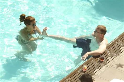Coleen And Wayne Rooney Play Footsie By An La Pool In Designer Swimwear Naturally Mirror Online