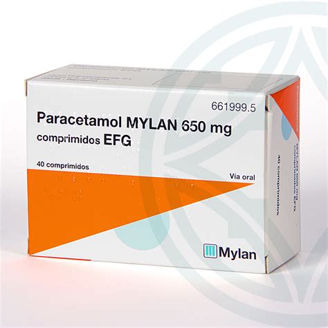 Paracetamol Mylan EFG 650 mg 40 comprimidos | Farmacia Juan José Jiménez
