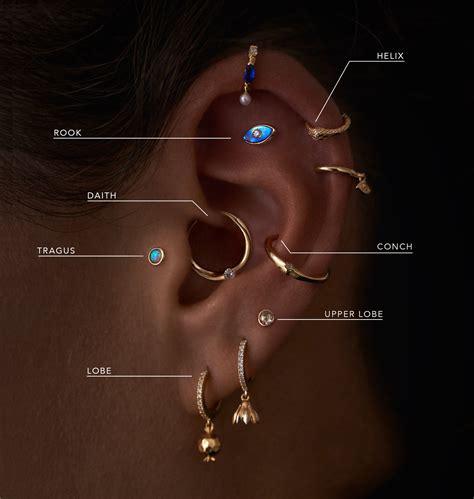 Ear Piercings Chart Diagram