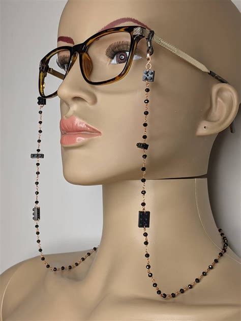 Kawaii Rosary Glasses Chains Rosegold Black Geek Gamer Etsy España