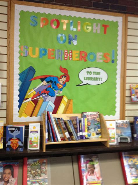 Superhero Book Display Library Art Art Contest Book Display