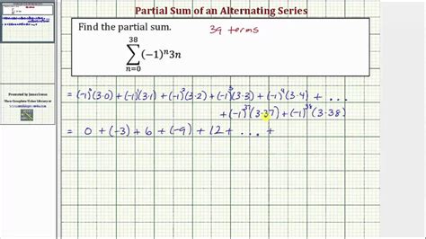 Ex Find A Partial Sum Of A Alternating Series Method 1 Youtube