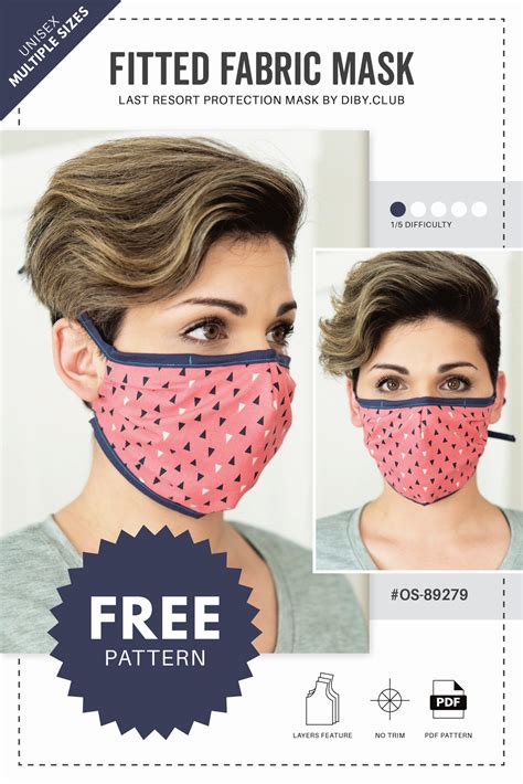 Masks Medical Free Pdf Sewing Patterns Mask Pattern Printable Free