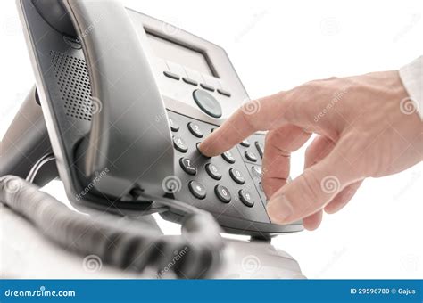 Operator Dialing A Phone Number Stock Photo Image Of Phone Keyboard
