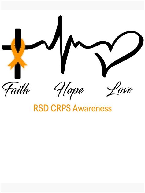 Faith Hope Love Rsd Crps Awareness Poster By Frechettee Redbubble