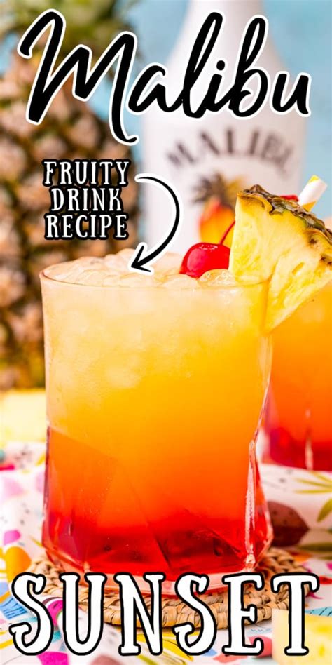 Malibu Sunset Drink Recipe Sugar And Soul