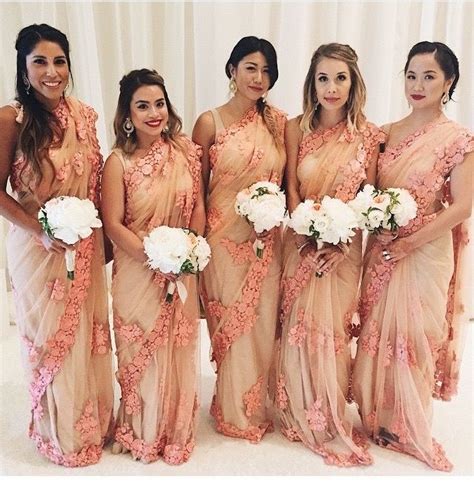 Bridesmaid Sari Indian Bridesmaid Dresses Indian Wedding Bridesmaids Indian Bridesmaids