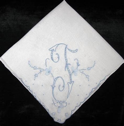 Handkerchief Letter M P H S A B G F L Or R Initial Monogramed Etsy